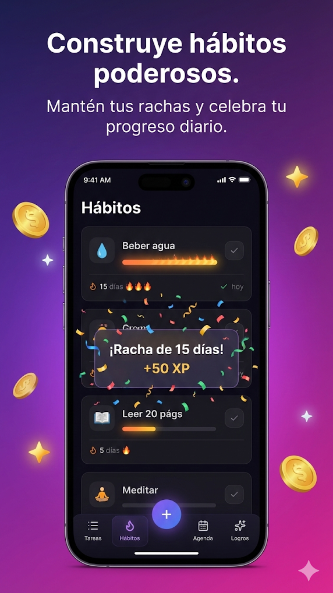 Pantalla de Hábitos